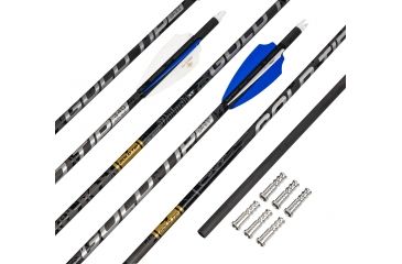 Image of Gold Tip Valkyrie XT Arrow 340 4 Fletch, Black, Pack of 6, VALXT340A2746