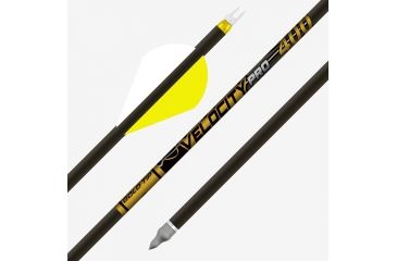 Image of Gold Tip Velocity Pro Arrow 340 Raptor Vane, Black, Pack of 6, VELPRO340A26