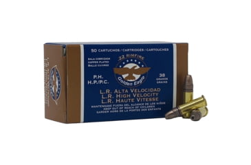 Image of Golden Eagle .22 LR 38 Grain Hollow Point Brass Cased Rimfire Ammunition, 50 Rounds, 1B220324