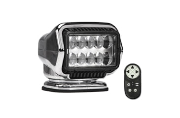 Image of GoLight Stryker ST Series 544,000 Candela LED Permanent Mount Searchlight w/ Wireless Handheld Remote, Chrome, 30064ST