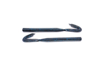 Image of Googan Squad Blazin Worm XL Soft Bait, 6 Pack, 7.25in, Black Blue Flake, GBW-725-BLB