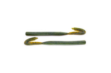 Image of Googan Squad Blazin Worm XL Soft Bait, 6 Pack, 7.25in, Green Pumpkin, GBW-725-GNP