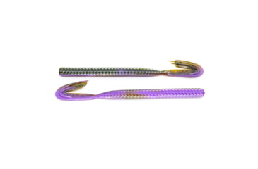 Image of Googan Squad Blazin Worm XL Soft Bait, 6 Pack, 7.25in, Green Pumpkin Purple, GBW-725-GPU