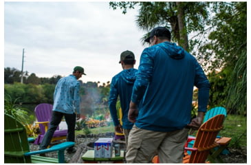 Image of Googan Squad Blue Tossed Jig Hooded Long-Sleeve Shirt w/Mesh Back - Mens, 2XL, GS086-2XL