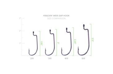 Image of Googan Squad Green Series Krackin Wide Gap Hook, 4/0, GKWGH-40