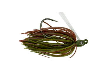 Image of Googan Squad Grass Hero Skirtied Jig, 3/16 oz, 4/0 Hook, Green Pumpkin, 10-20-GGS-10004D