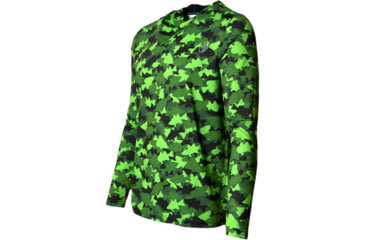 Image of Googan Squad Green Fish Camo Hooded Long-Sleeve Shirt - Mens, 3XL, GS007-3X
