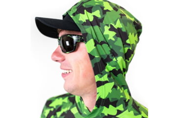 Image of Googan Squad Green Fish Camo Hooded Long-Sleeve Shirt - Mens, 3XL, GS007-3X