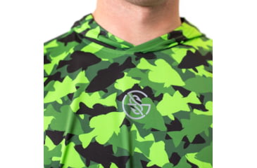 Image of Googan Squad Green Fish Camo Hooded Long-Sleeve Shirt - Mens, 3XL, GS007-3X
