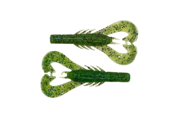 Image of Googan Squad Krackin Craw, 4in, Chartreuse Pepper Green Fleck, GKC-CPG