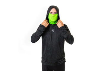 Image of Googan Squad Midnight Topo Hooded Long-Sleeve Shirt w/Green Gaiter - Mens, X-Large, GS009-XL