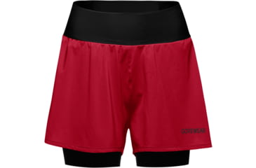 Image of GOREWEAR CONCURVE 3 2in1 Running Shorts Womens in Utility Red/Black Medium Regular fit 18FDFDF7, 101013-DA99-M