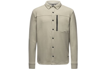 Image of Gorewear GOREWEAR Hybrid Fleece Flannel Running Shirt Mens in Woodsmoke Medium, 101142-DO00-L