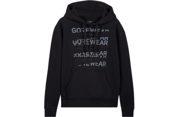 Image of Gorewear GOREWEAR Mens Fracture Logo Hoodie in Black XL Regular fit, 101354-9900-XXL
