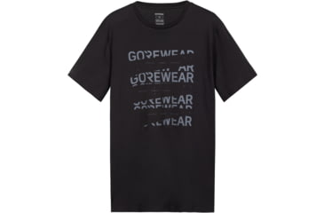 Image of Gorewear GOREWEAR Mens Fracture Logo Tee in Black Large Regular fit, 101353-9900-XL