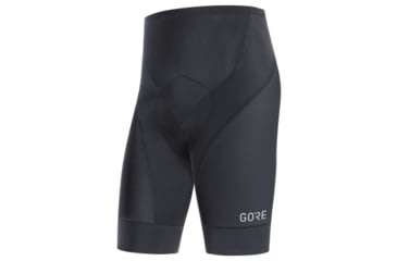 Image of Gorewear GOREWEAR Mens C3 Cycling Short Tights+ in Black/Citrus Green Medium Form fit, 100568-BL-M