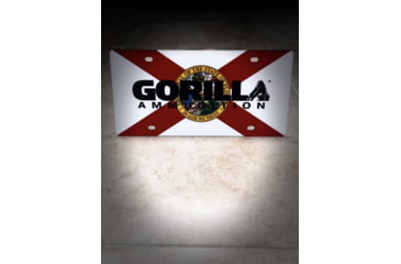 Image of Gorilla Ammunition Florida Flag License Plate, Logo, Aluminum, gpf-156773