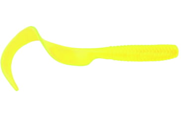 Image of GOT-CHA 6" Saltwater Curltail Grubs Curltail Grub, 8" Yellow, 5/Pack, H8CT5-2
