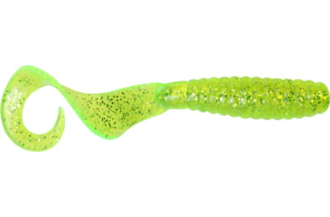 Image of GOT-CHA Curltail Grub Curltail Grub 3", Chartreuse/Silver Flake, 30/Pack, H3CT30-10S