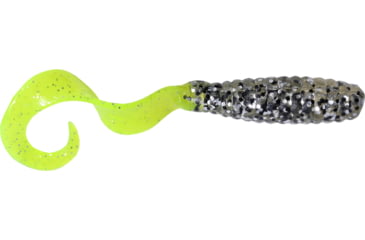 Image of GOT-CHA Curltail Grub Curltail Grub, 4" Clear Flake/Chartreuse Tail, 20/Pack, H4CT20-34