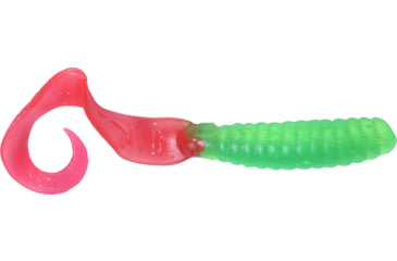 Image of GOT-CHA Curltail Grub Curltail Grub 4", Lime Green Firetail, 20/Pack, H4CT20-126
