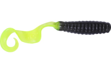 Image of GOT-CHA Curltail Grub Curltail Grub 4", Smoke/Chartreuse Tail, 20/Pack, H4CT20-710