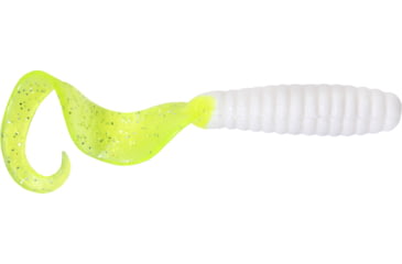 Image of GOT-CHA Curltail Grub Curltail Grub, 4" White/Chartreuse Tail, 20/Pack, H4CT20-33