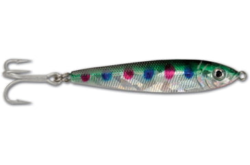 Image of GOT-CHA Jigfish Lure, 2 1/2in, 1 oz, Number 6 Treble Hook Black/Green/Silver, JF1-BGS
