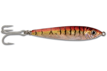 Image of GOT-CHA Jigfish Lure, 2 1/4in, 3/4 oz, Number 6 Treble Hook Amber/Silver Tiger, JF34-ATS