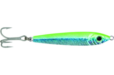 Image of GOT-CHA Jigfish Lure, 2 1/4in, 3/4 oz, Number 6 Treble Hook Chartreuse/Silver/Blue, JF34-CSB