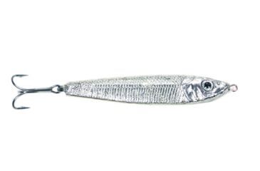Image of GOT-CHA Jigfish Lure, 3in 1 1/2 oz, Sz 4 Treble Hook, Silver, JF15-SIL