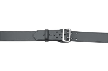 Image of Gould &amp; Goodrich 3 Tapered Front Hi-gloss Duty Belt Nickle, Black - OUL-44