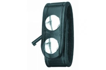 Image of Gould &amp; Goodrich Hidden Cuff Key Belt Keeper, Brass, Black Weave, B127WBR