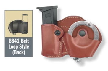 Image of Gould &amp; Goodrich Leather Handcuff/Mag Case w/ Belt Loops, Size 4, Right Hand, Chestnut, 821BL-4