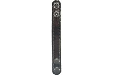 Image of Gould &amp; Goodrich H76CLBS Belt Keeper, Double Black Snap, Hi-Gloss