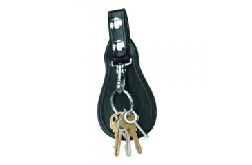 Image of Gould & Goodrich K-Force Key Strap w/Flap, Nickel, Black, K72