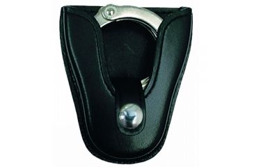 Image of Gould &amp; Goodrich Open Top Cuff Case, Brass Snap, Black Weave, K86WBR