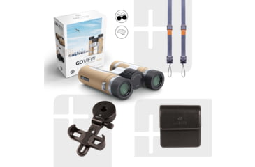 Image of GoView ZOOMR 8x26mm Roof Prism Binoculars, Light Brown, 4260527415893
