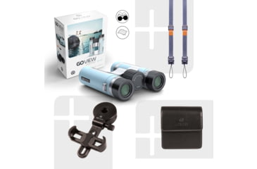 Image of GoView ZOOMR 8x26mm Roof Prism Binoculars, Miami Blue, 4260527415923