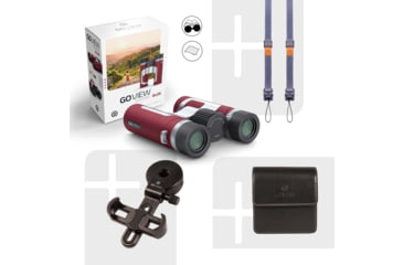 Image of GoView ZOOMR 8x26mm Roof Prism Binoculars, Ruby Red, 4260527415916
