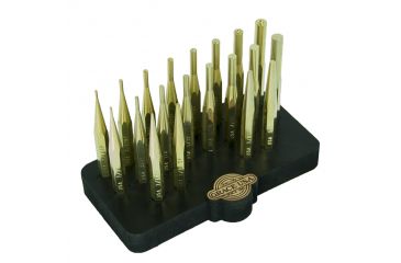 Image of Grace USA 20 Piece Brass Punch Set w/Bench Block BP20SBB