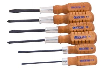 Image of Grace USA Home Care Screwdriver Set, 6 Pcs, Wood, GRHCS6