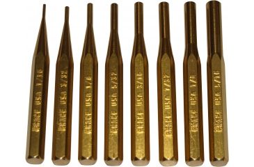 Image of Grace USA Gun Care Brass Pin Punch Set PS-8 