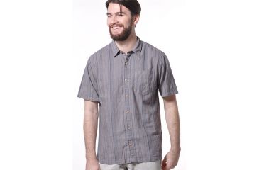 Image of Gramicci Humboldt Organic Button Down Shirt - Men's-Charcoal Grey-X-Large