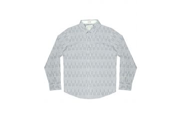 Image of Gramicci Ladder Stripe Long Sleeve Shirt - Mens-Dusty Olive-Large