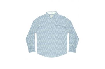 Image of Gramicci Ladder Stripe Long Sleeve Shirt - Mens-Indigo Blue-Large