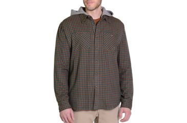 Image of Gramicci Murphy Hooded Flannel Shirt Jacket - Men's-Flannel Grey-Large