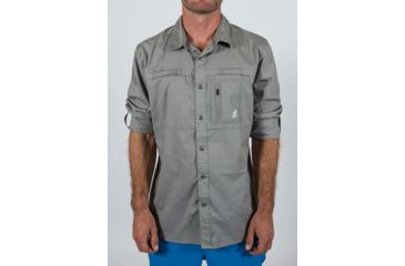 Image of Gramicci No-Squito Mens Long Sleeve Shirt, Stainless Steel, Large, M-6221-D1STS-LG