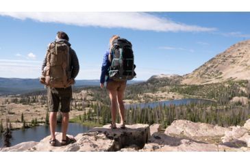 Image of Granite Gear Blaze 60 Backpack - Mens, Clay/Brown Gingham/Walleye, Short, 5000025-7007