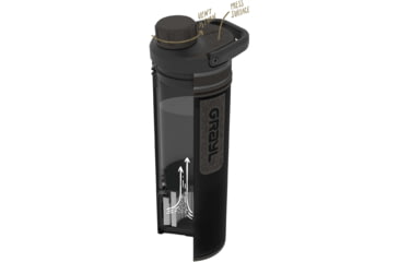 Image of Grayl UltraPress Purifier Bottle, Covert Black, 16.9 oz, 500-COV
